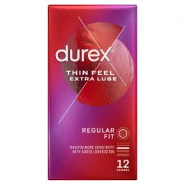Durex Thin Feel Extra Lubricated - 12 Condoms product image - Fusion Pharmacy UK