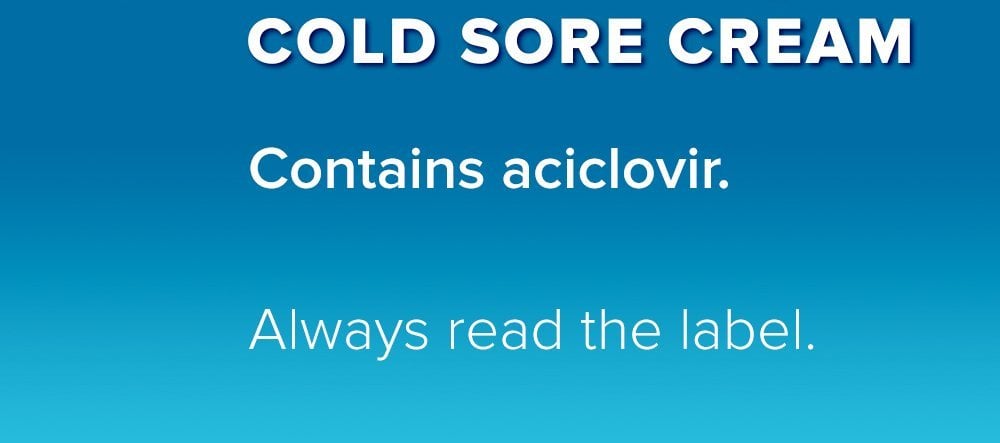 Zovirax Cold Sore Cream Tube - 2g