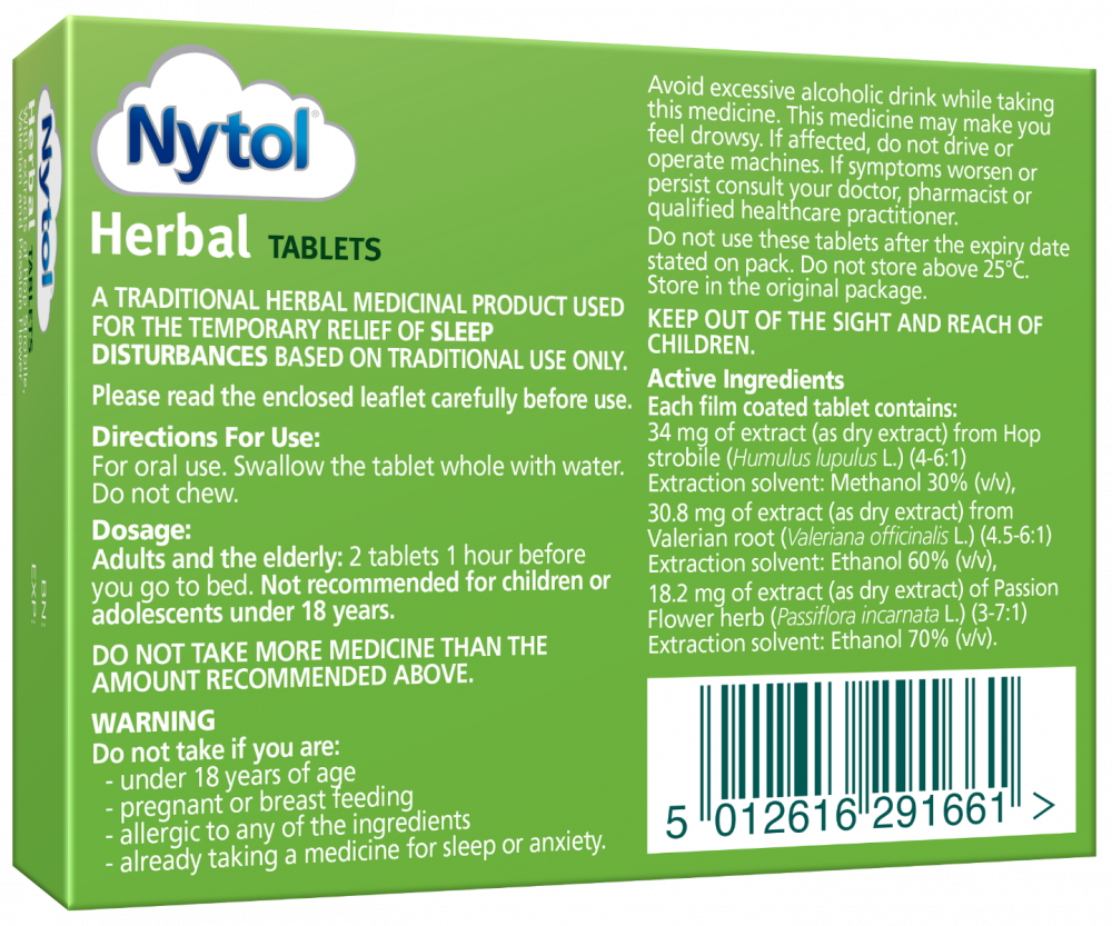 Nytol Herbal Night Time Sleep Aid - 30 Tablets