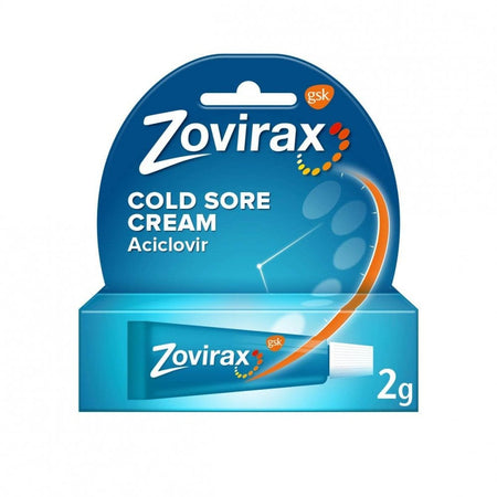 Zovirax Cold Sore Cream Tube - 2g product image - Fusion Pharmacy UK