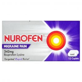Nurofen Migraine Pain - 12 x 342mg Caplets product image - Fusion Pharmacy UK