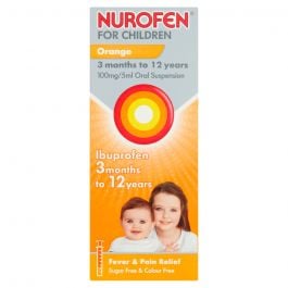 Nurofen For Children Orange 100mg/5ml Oral Suspension - 200ml product image - Fusion Pharmacy UK