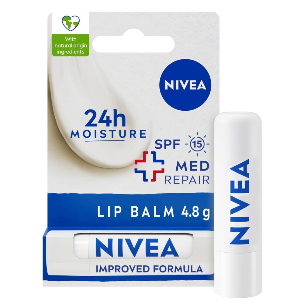 Nivea Repair & Care Lip Balm SPF 15 - 4.8g product image - Fusion Pharmacy UK