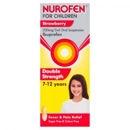Nurofen for Children Strawberry 200mg/5ml Double Strength - 100ml product image - Fusion Pharmacy UK