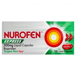 Nurofen Express 200mg - 10 Liquid Capsules product image - Fusion Pharmacy UK