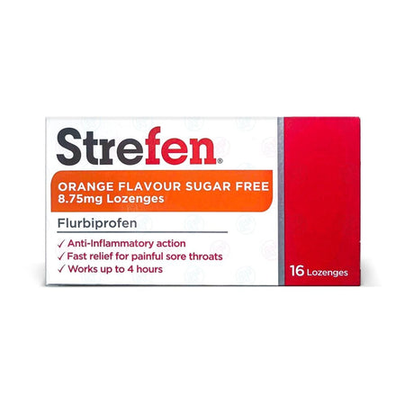 Strefen Intensive Sugar Free Orange - 16 Lozenges product image - Fusion Pharmacy UK