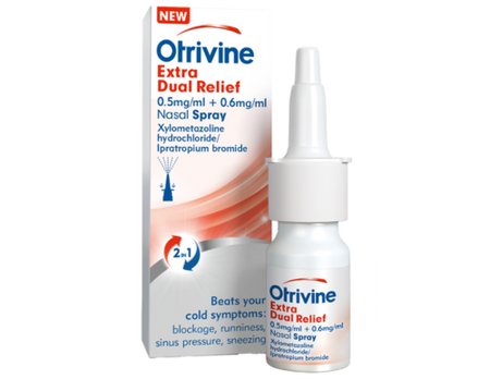 Otrivine Extra Dual Relief Nasal Spray - 10ml product image - Fusion Pharmacy UK