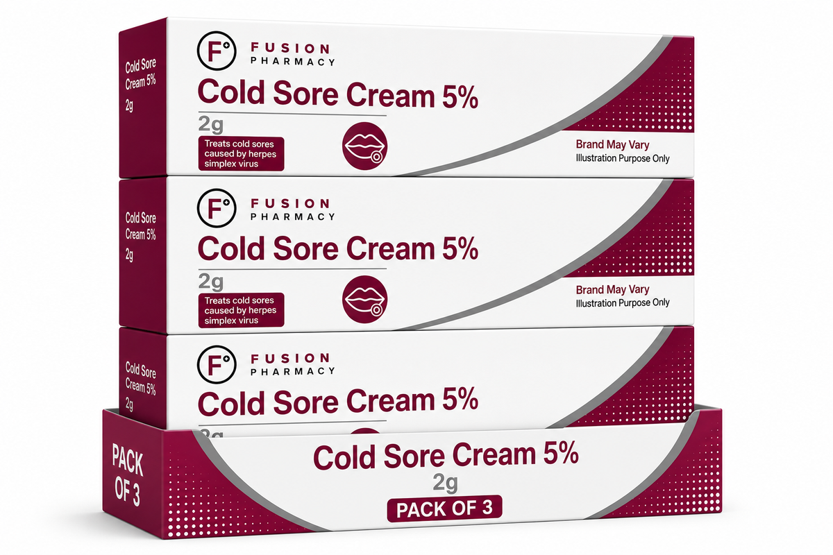 Aciclovir Cold Sore Cream 5% - 2g - 3 Packs