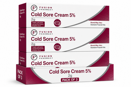 Aciclovir Cold Sore Cream 5% - 2g - 3 Packs