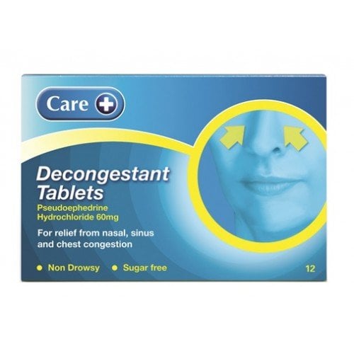 Care Decongestant Tablets - 12 Tablets product image - Fusion Pharmacy UK
