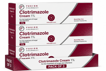 Clotrimazole Cream 1% - 20g - 3 Packs