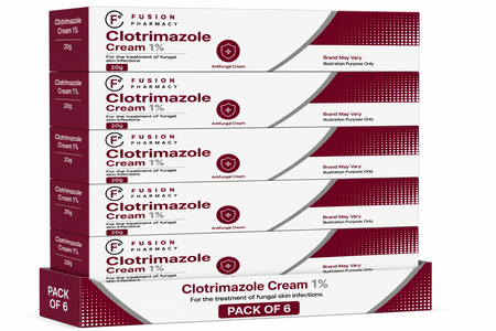 Clotrimazole Cream 1% - 20g - 6 Packs