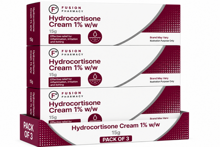 Hydrocortisone 1% w/w Cream - 15g - 3 Packs