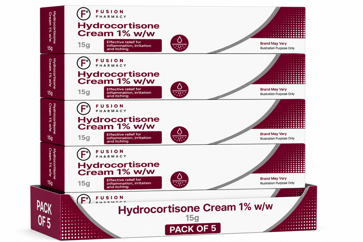 Hydrocortisone 1% w/w Cream - 15g - 5 Packs