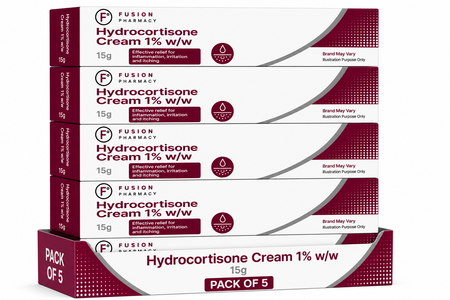 Hydrocortisone 1% w/w Cream - 15g - 5 Packs