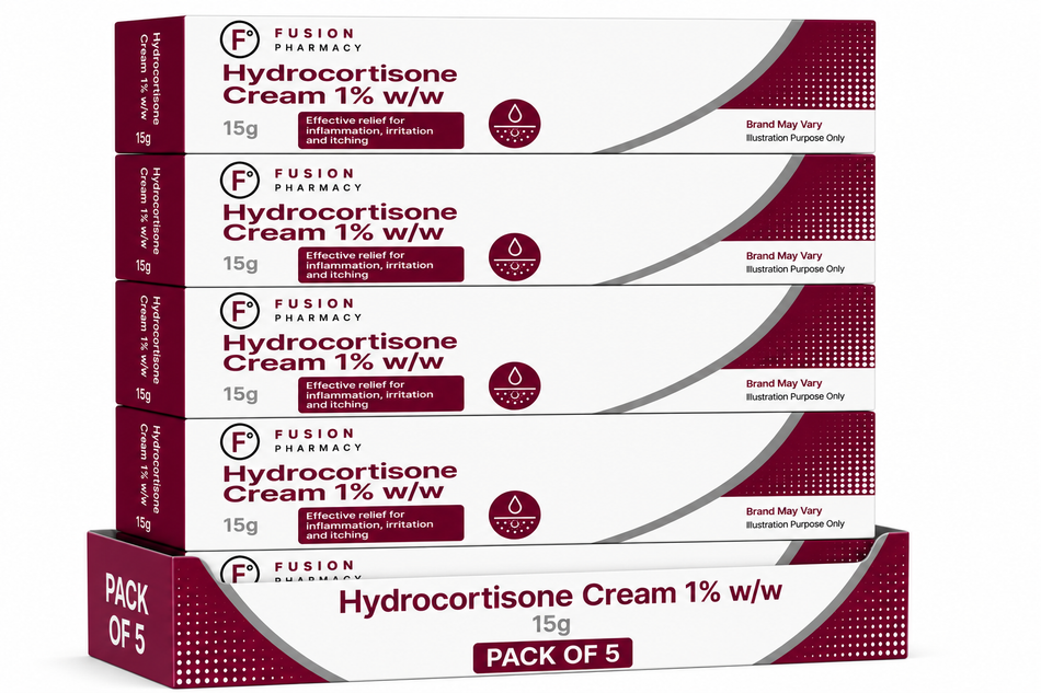Hydrocortisone 1% w/w Cream - 15g - 5 Packs
