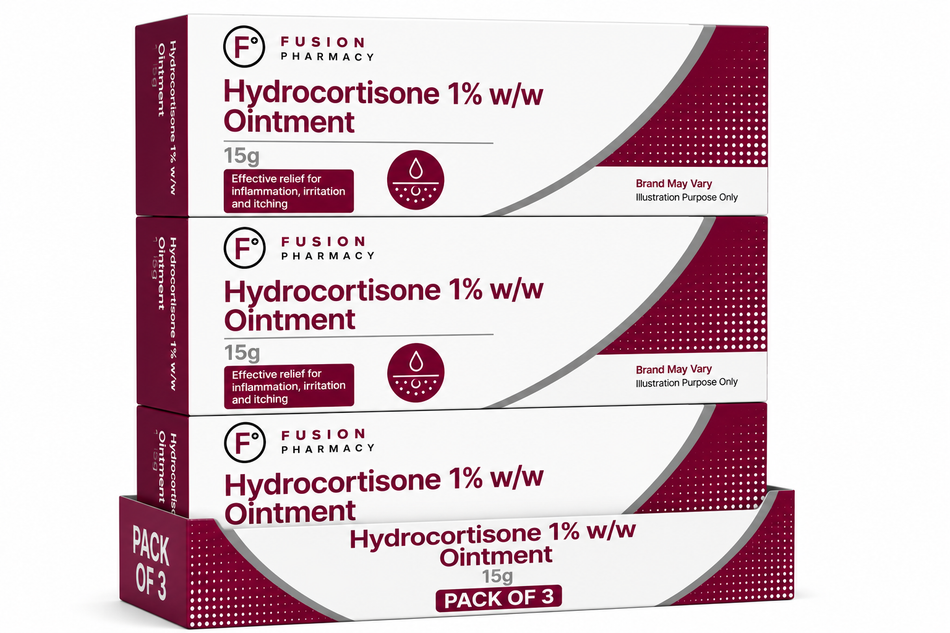 Hydrocortisone 1% w/w Ointment - 15g Pack of 3
