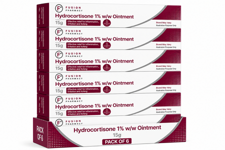 Hydrocortisone 1% w/w Ointment - 15g Pack of 6