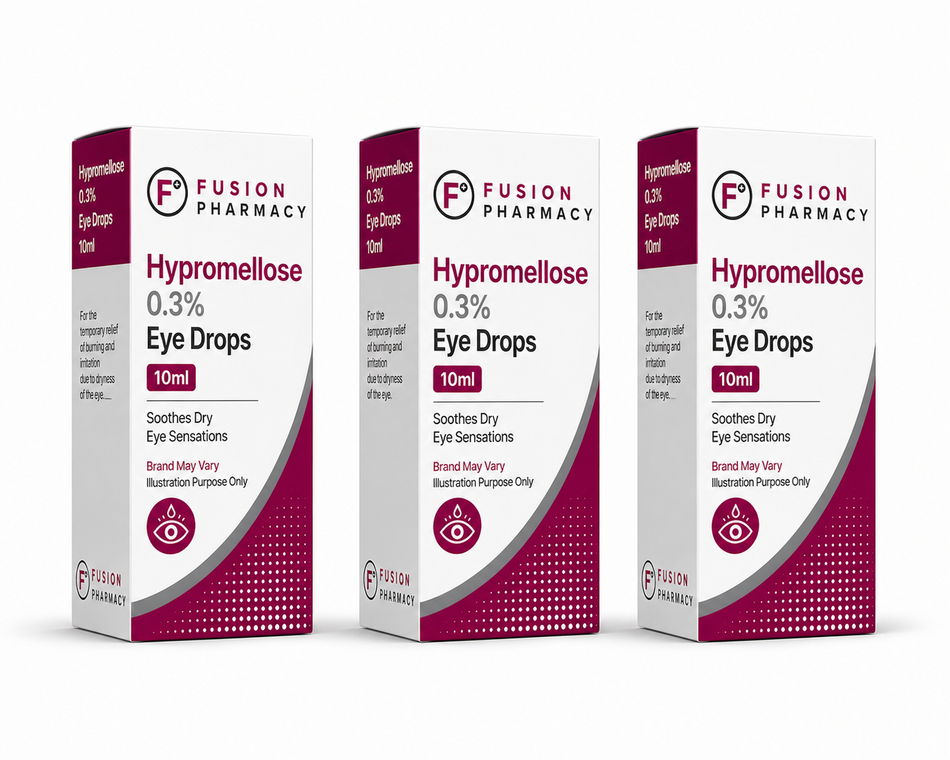 Hypromellose 0.3% Eye Drops - 10ml - 3 Packs
