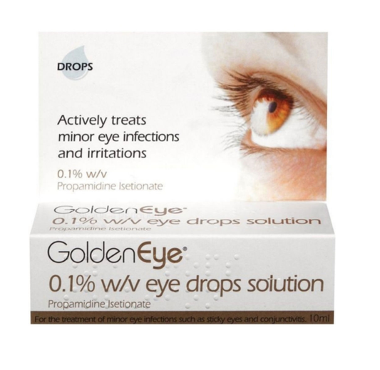 GoldenEye 0.1% w/v Eye Drops Solution - 10ml - 2 Packs