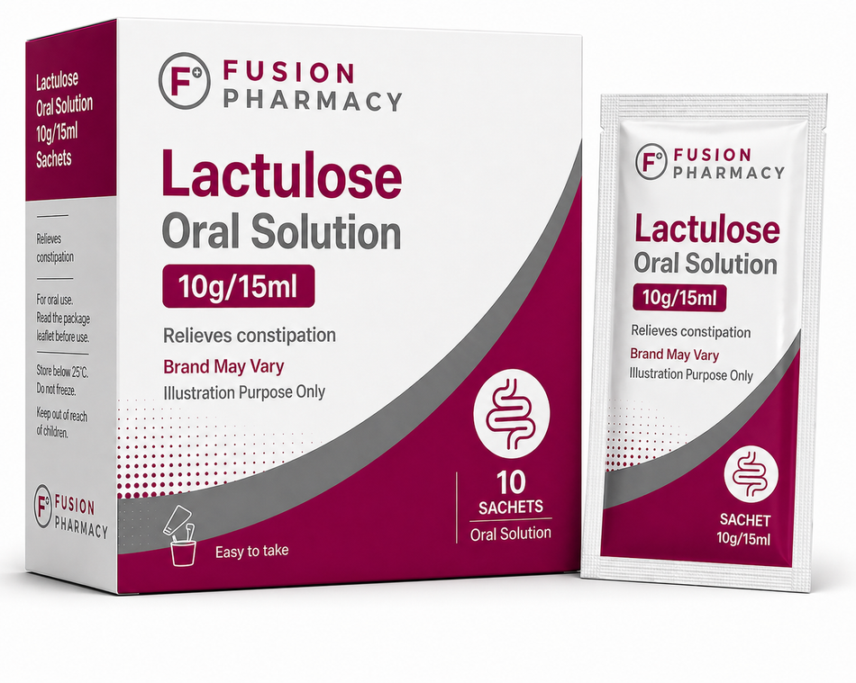 Lactulose 10g/15ml Oral Solution - 10 Sachets product image - Fusion Pharmacy UK