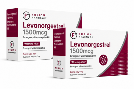 Levonorgestrel 1500mcg Emergency Contraceptive "Morning After Pill" - 2 Packs