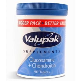 Valupak Jointcare Glucosamine & Chondroitin 400/100mg - 90 Tablets product image - Fusion Pharmacy UK