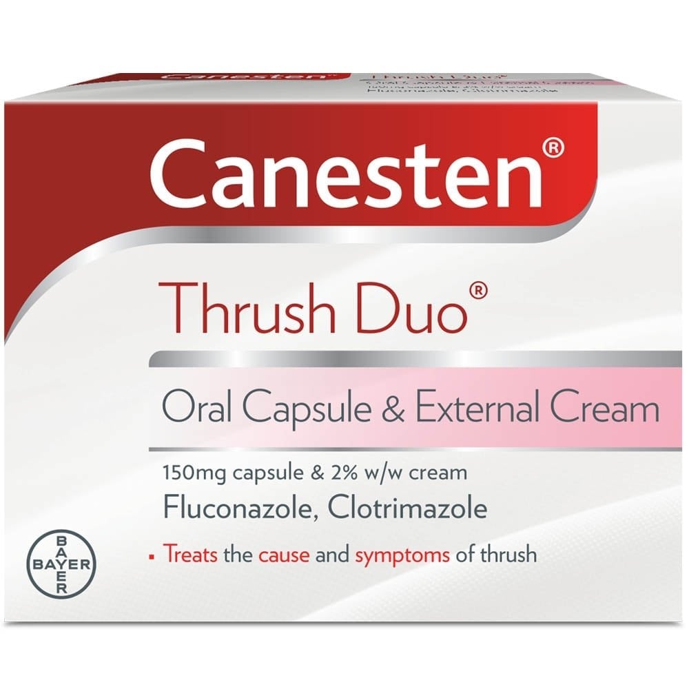 Canesten Thrush Duo Oral Capsule & External Cream product image - Fusion Pharmacy UK
