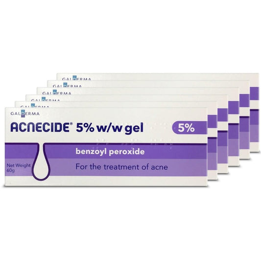 Acnecide 5% Gel Benzoyl Peroxide - 60g - 6 Packs