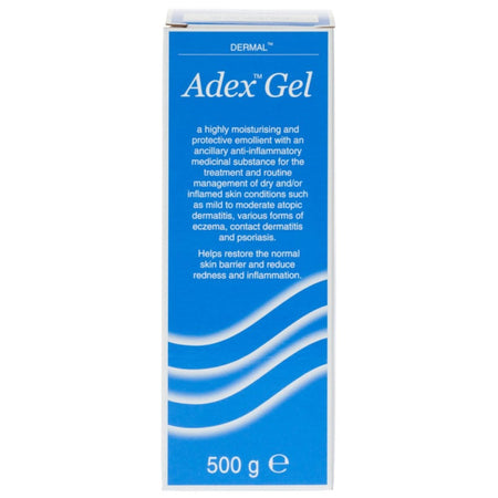 Adex Gel Moisturising Emollient For Dry Skin - 500g product image - Fusion Pharmacy UK