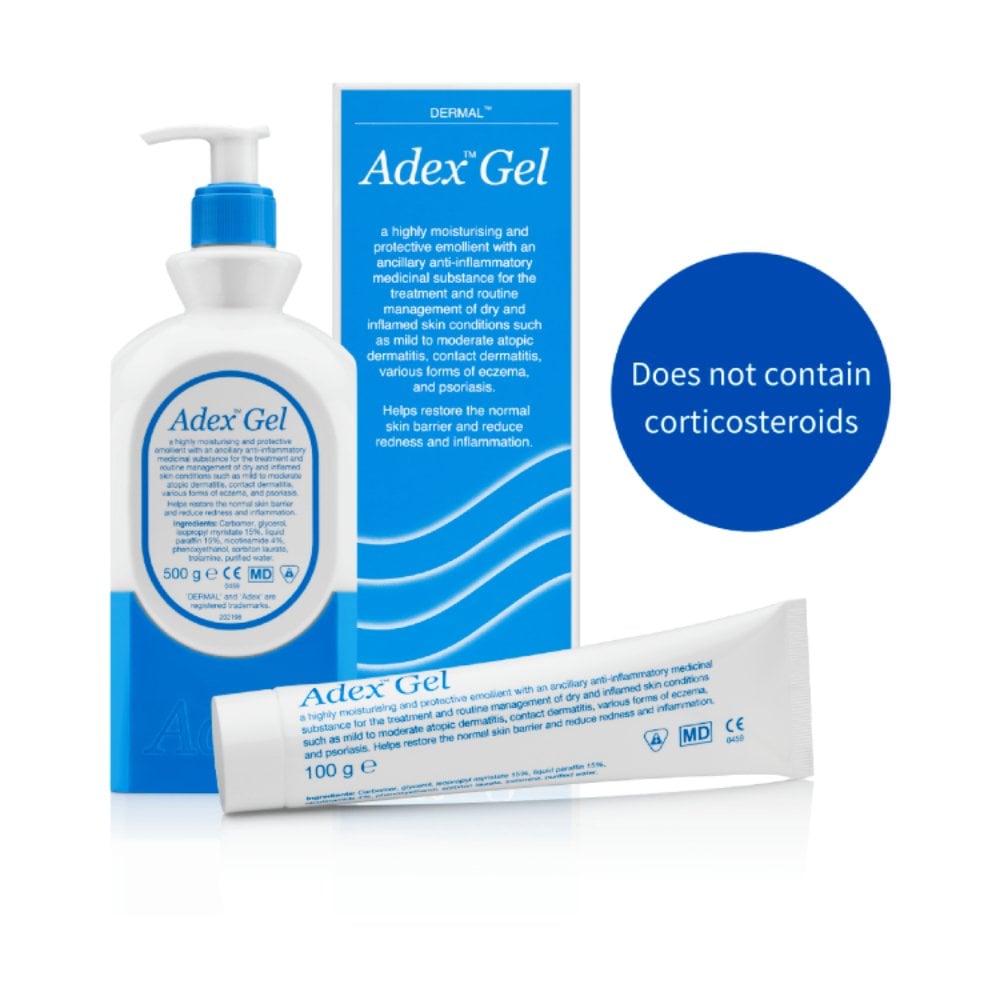 Adex Gel Moisturising Emollient For Dry Skin - 500g - 6 Packs