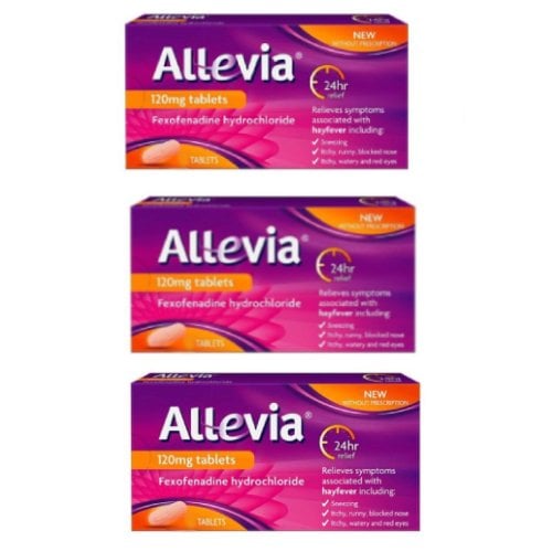 Allevia Fexofenadine 120mg - 30 Tablets - 3 Packs