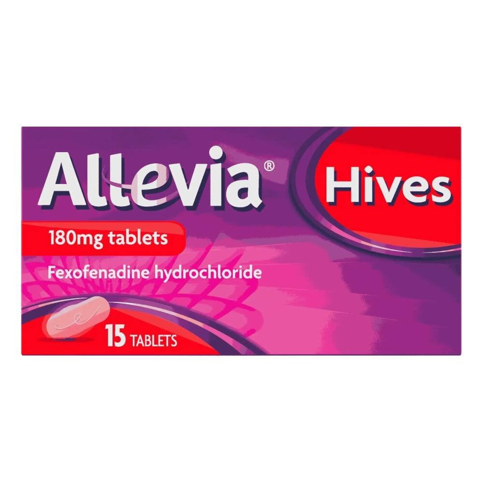 Allevia Hives 180mg - 15 Tablets product image - Fusion Pharmacy UK