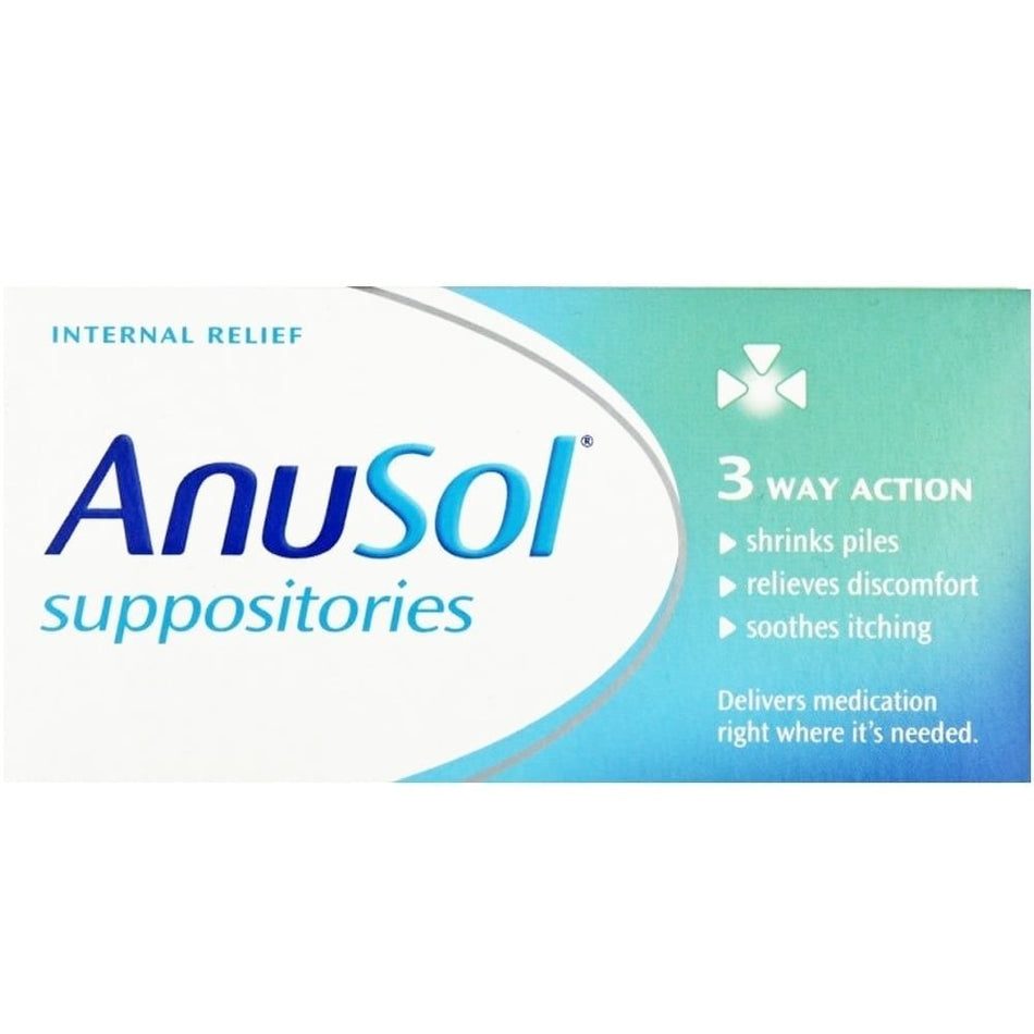 Anusol Suppositories Relief For Haemorrhoids - 24 Suppositories product image - Fusion Pharmacy UK
