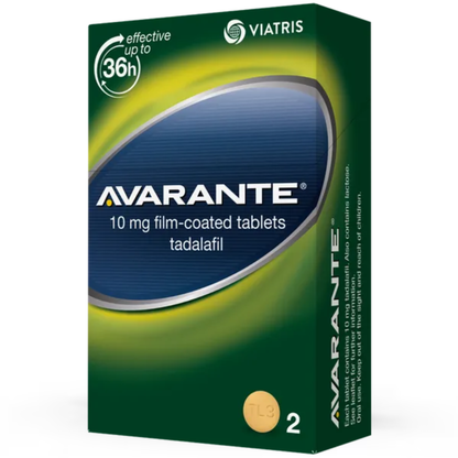 Avarante 10mg Tadalafil - 2 Tablets