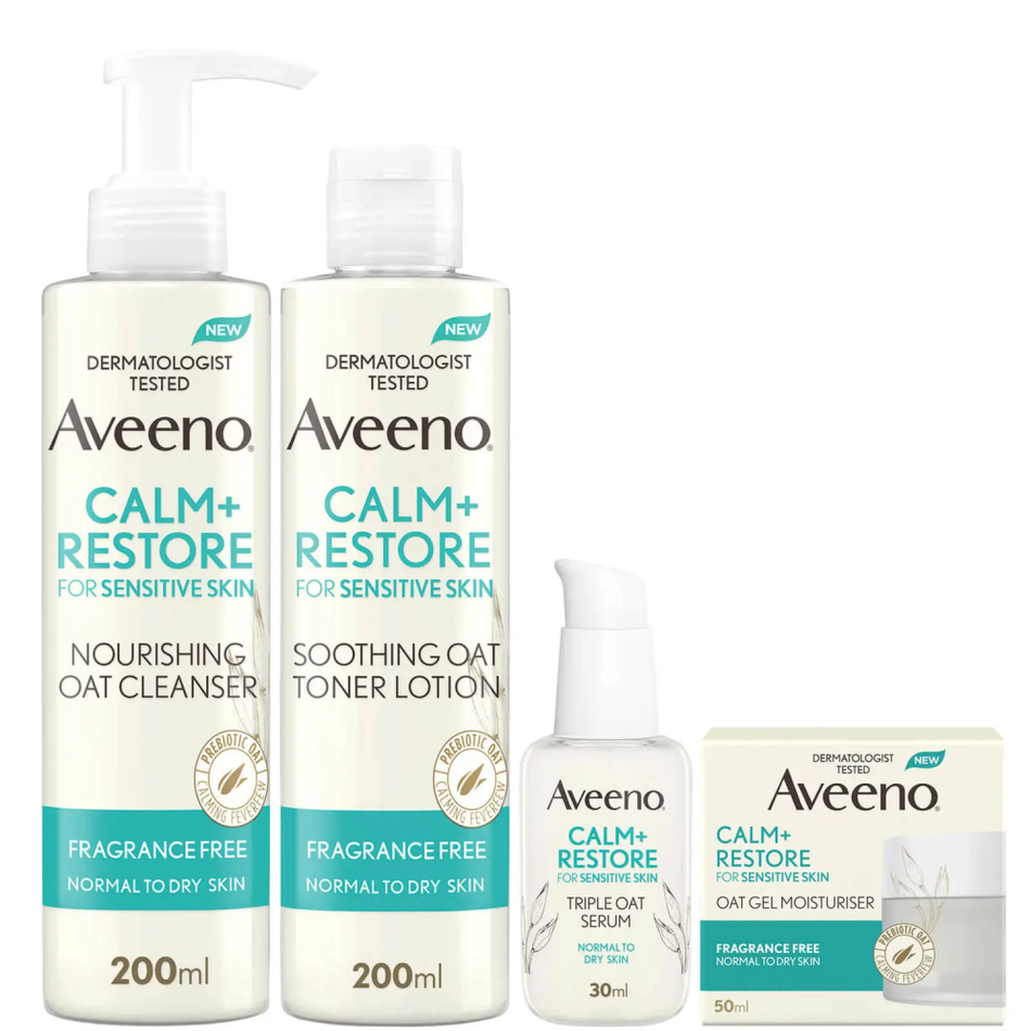 Aveeno Calm & Restore 4-Step Face Bundle product image - Fusion Pharmacy UK