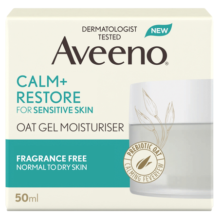 Aveeno Calm & Restore Oat Gel Moisturiser - 50ml product image - Fusion Pharmacy UK