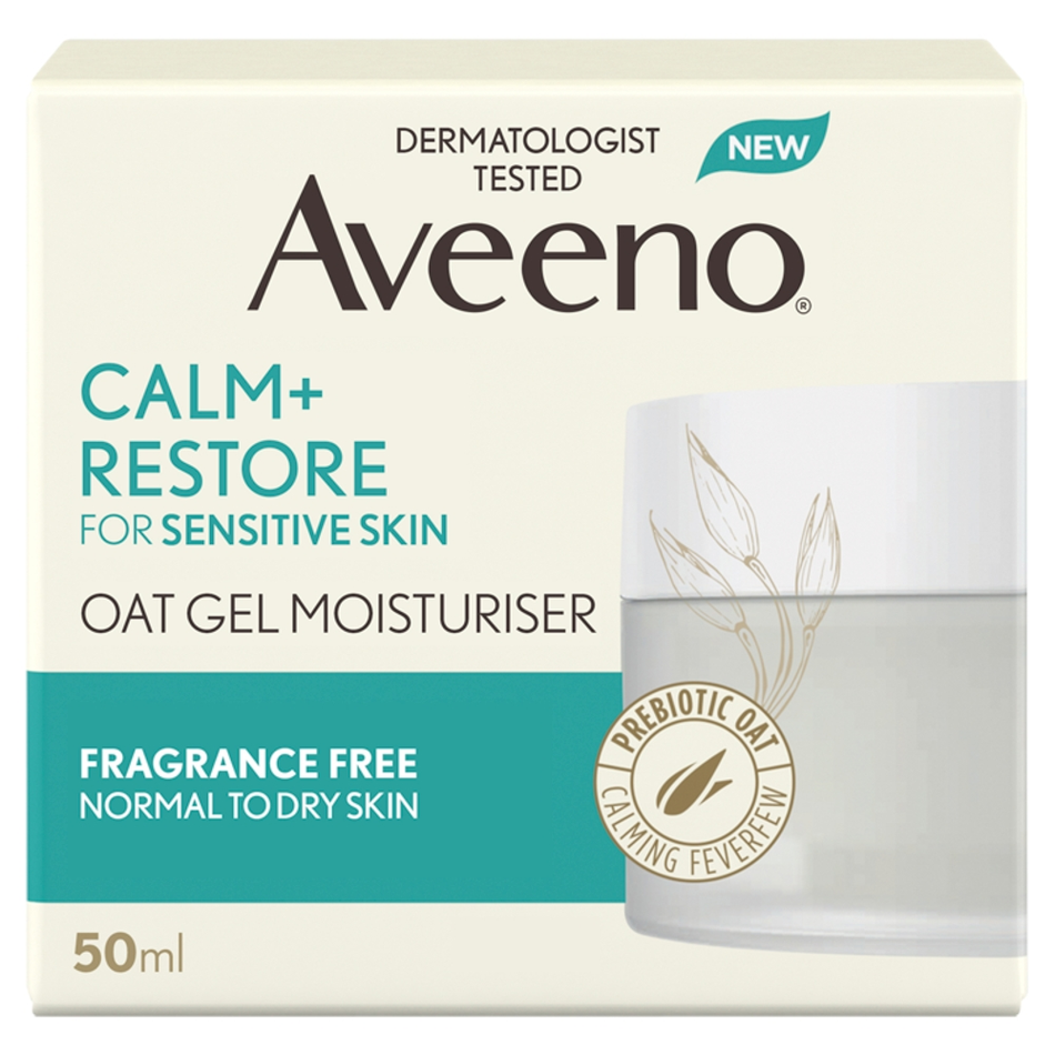 Aveeno Calm & Restore Oat Gel Moisturiser - 50ml product image - Fusion Pharmacy UK