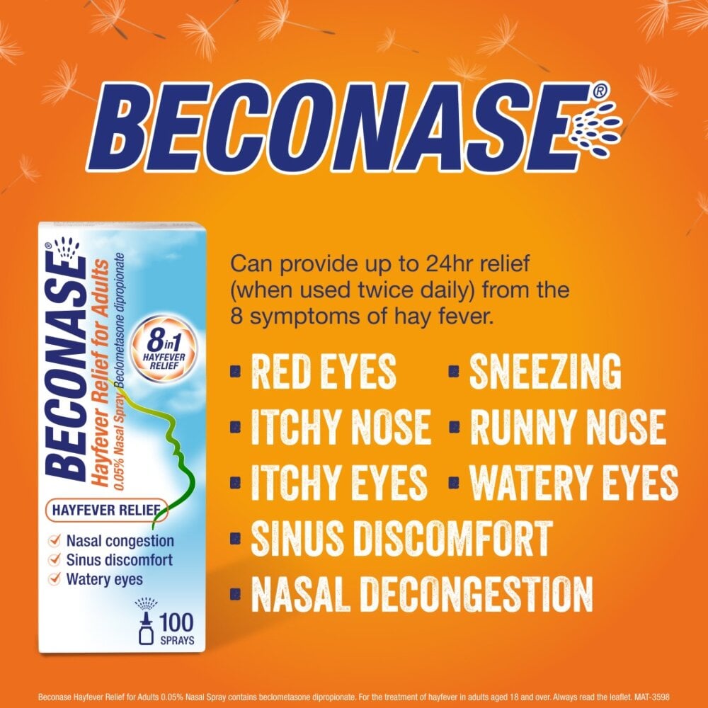 Beconase Hayfever Relief Nasal Spray – 180 Sprays - 2 Packs