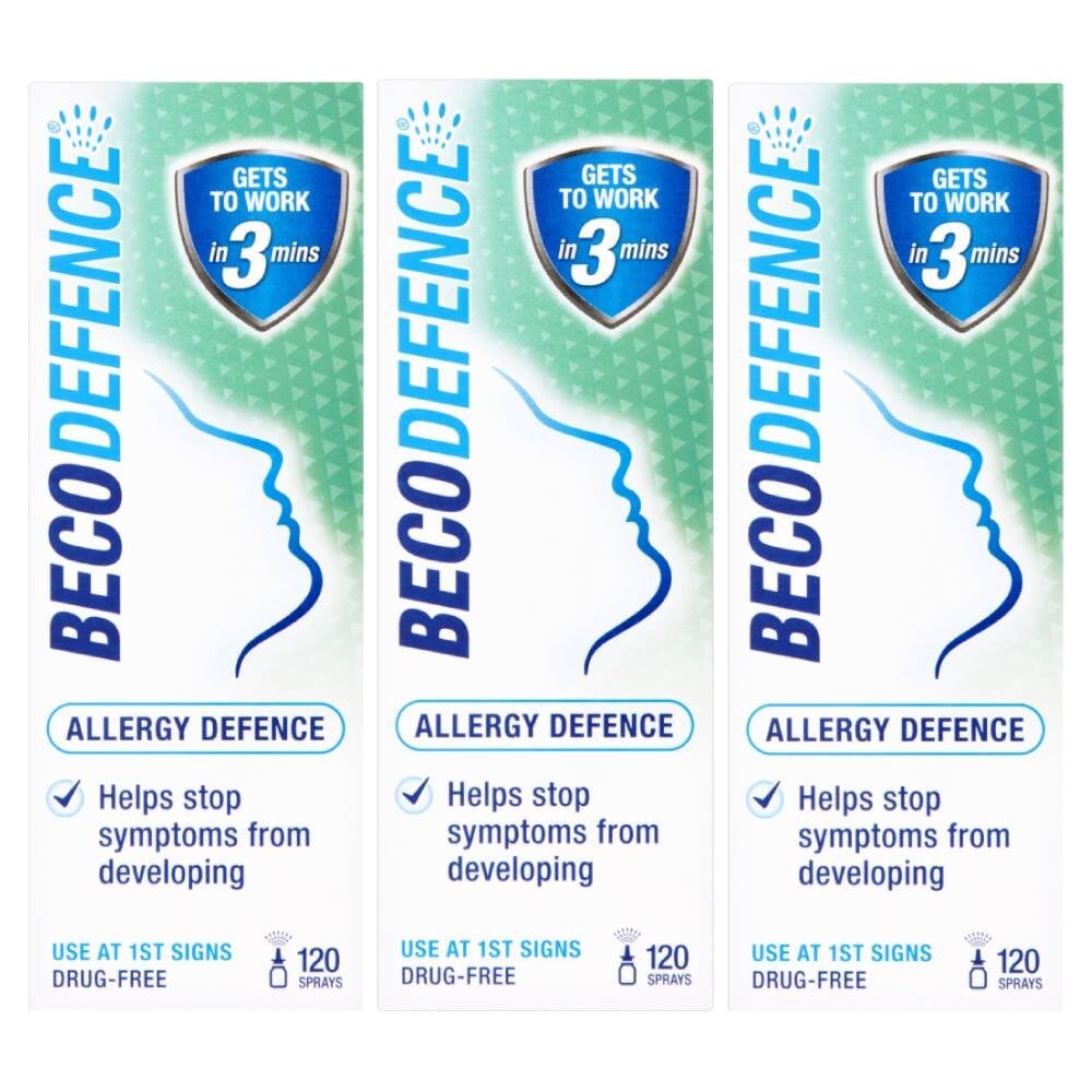 Becodefence Allergy Defence Adult Nasal Spray - 20ml - 3 Packs product image - Fusion Pharmacy UK