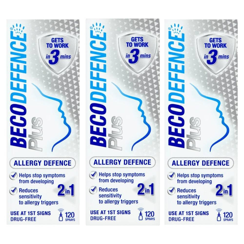 Becodefence Allergy Defence Plus Nasal Spray - 20ml - 3 Packs product image - Fusion Pharmacy UK