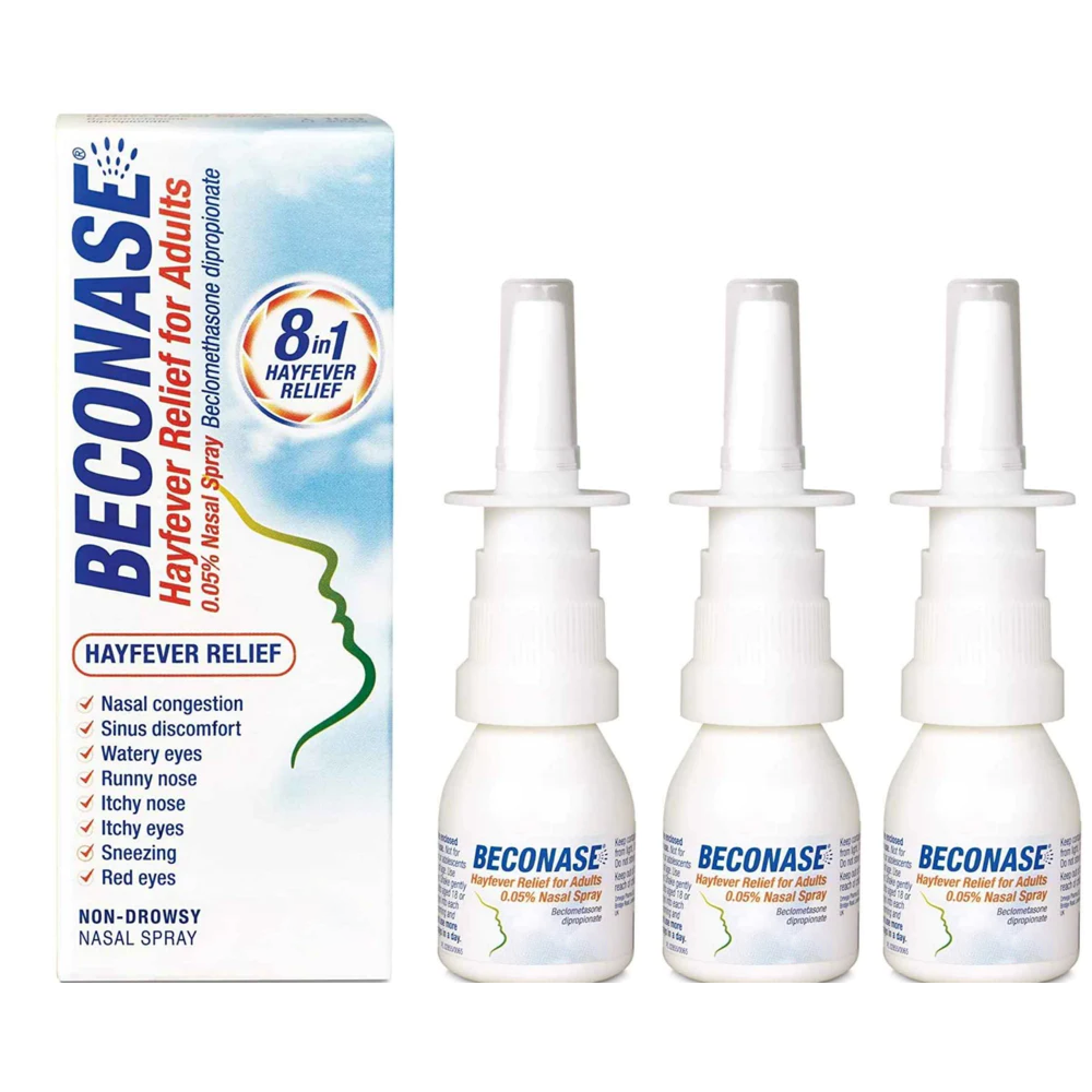 Beconase Hayfever Relief Nasal Spray – 180 Sprays - 3 Packs