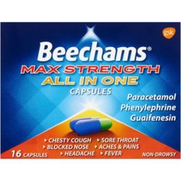 Beechams Max Strength All In One Ultra - 16 Capsules product image - Fusion Pharmacy UK