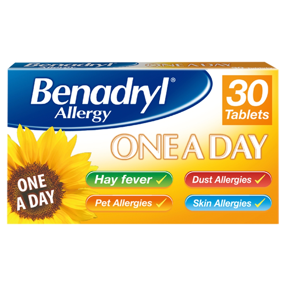 Benadryl Allergy 10mg One a Day Tablets - 30 Tablets product image - Fusion Pharmacy UK