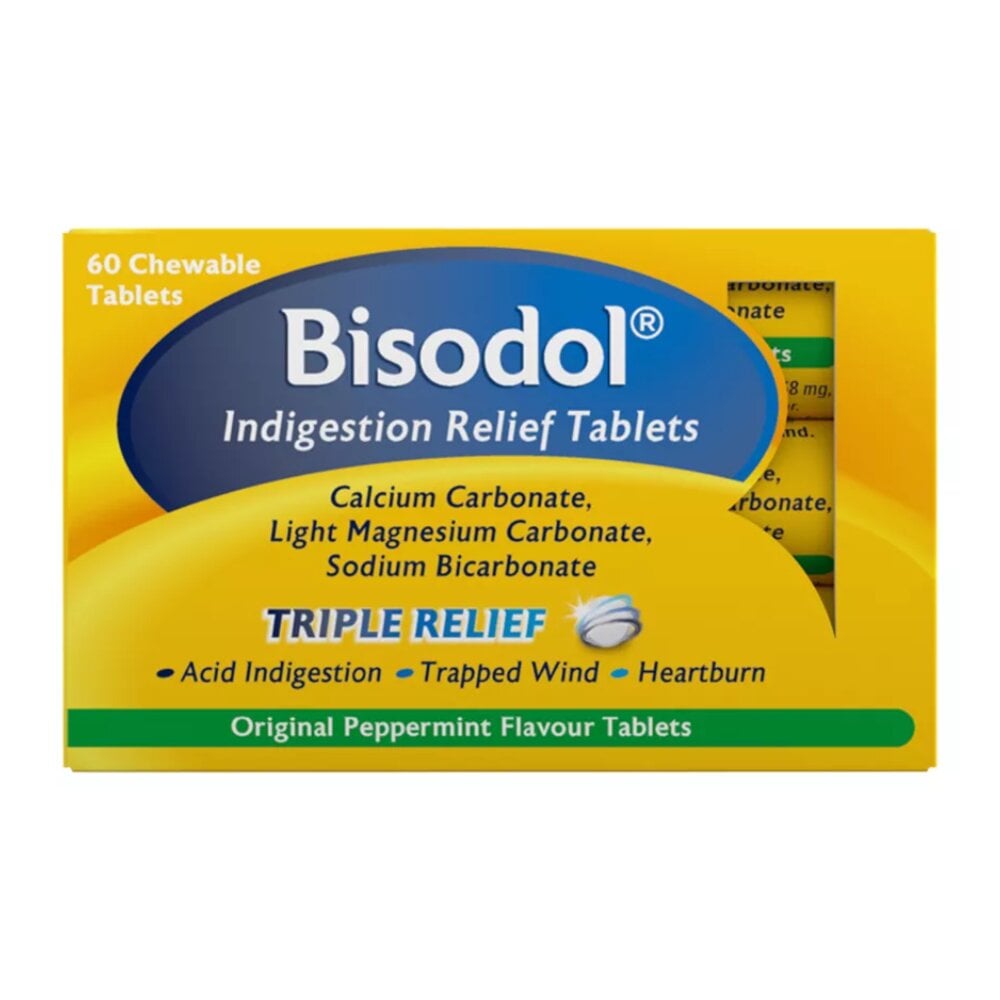 Bisodol Indigestion Relief - 60 Tablets product image - Fusion Pharmacy UK