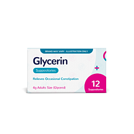Glycerin 4g For Adults - 12 Suppositories