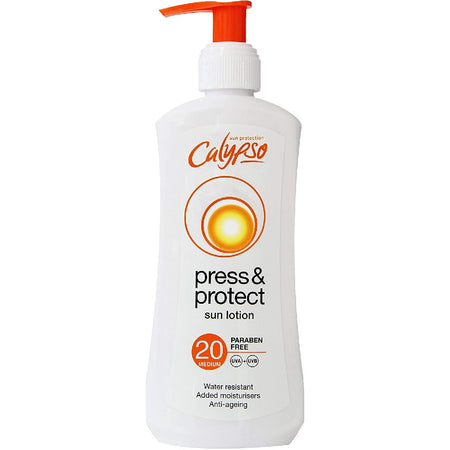 Calypso Press & Protect Sun Lotion SPF20 - 200ml product image - Fusion Pharmacy UK