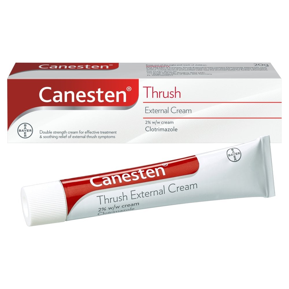 Canesten Thrush External Cream 2% w/w Cream Clotrimazole – 20g - 3 Packs