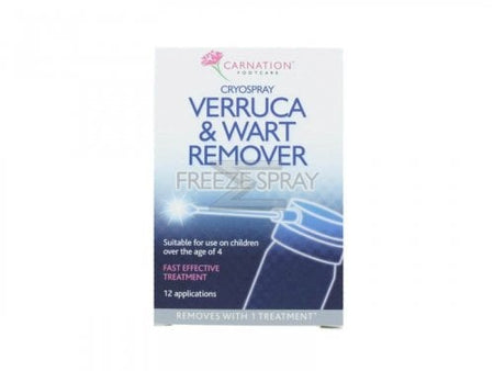 Carnation Cryospray Verruca And Wart Remover Freeze Spray -  12 Applications product image - Fusion Pharmacy UK