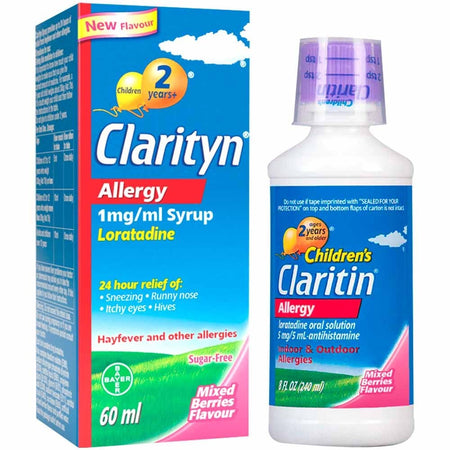Clarityn Allergy Syrup Kids Mixed Berry - 60ml product image - Fusion Pharmacy UK